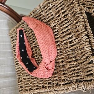 Lele Sadoughi faux snake knotted headband